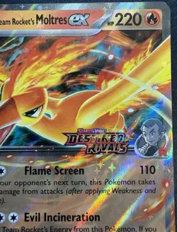 Team Rocket's Moltres Ex 31/182 - Destined Rivals - DOUBLE RARE STAMPED HOLO - Image 2