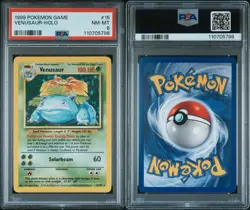 1999 Holo Venusaur 15/102 (PSA 8) Pokemon TCG Base Set - Image 3