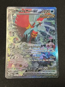 Pokemon Roaring Moon ex 251/182 SV04: Paradox Rift Holo SIR - Image 1