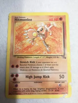 Pokemon TCG Hitmonlee 22/62 Fossil Unlimited Non Holo - Image 1