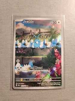 Pokemon TCG Swablu Paradox Rift 213/182 Holo Illustration Rare - Image 1