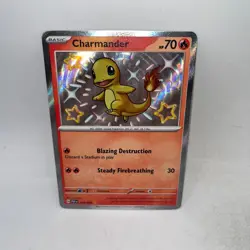 Charmander 109/091 Shiny Rare Paldean Fates Pokemon Holo Lightly Played - Image 1