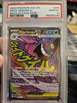 Pokemon Mega Gengar EX Ascended Heroes 269 PSA 10 GEM MINT Mega Attack Rare - Image 1