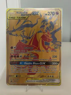Pokemon Tcg 2021 Reshiram & Charizard GX Tag Team Black Star Promo SM247 Jumbo - Image 3