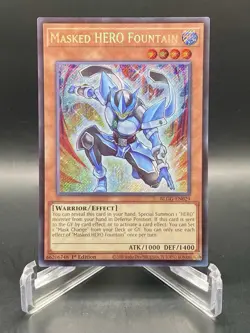 Yugioh! Masked HERO Fountain BLGG-EN029 [Secret Rare] Glorious Gallery NM/M - Image 1