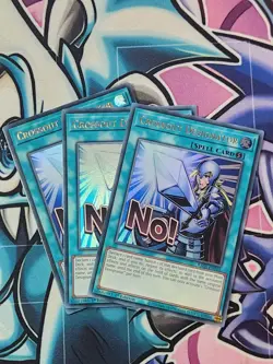 YUGIOH X3 RA05-EN118 CROSSOUT DESIGNATOR STAMPED ULTRA RARE 1ST EDITION PLAYSET - Image 1
