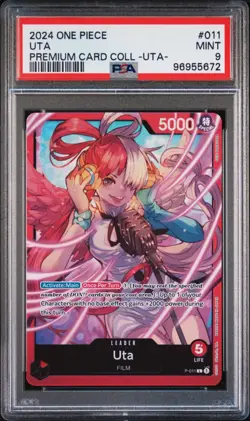 One Piece Premium Card Collection Uta #P-011 Leader ENGLISH - PSA 9 MINT - Image 1