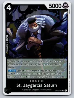 St. Jaygarcia Saturn OP13-083 Rare Carrying On His Will One Piece Foil Near Mint - Image 1