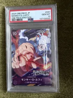 PSA 10 Monkey D Luffy P-041 Emotion Promo One Piece Card 2024 Japanese - Image 1