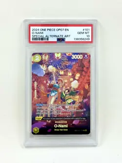 One Piece OP06-101 500 Years in the Future - O-Nami (SP Alternate Art) PSA 10 - Image 1