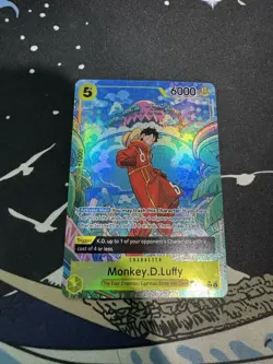 Monkey D. Luffy One Piece OP08 Treasure Rare Parallel English OP07-109 SR Alt - Image 1