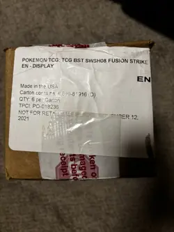 Pokemon Sword & Shield Fusion Strike Booster Box Case Sealed 6 Booster Boxes - Image 1