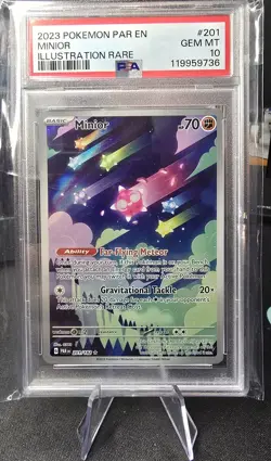PSA 10 Minior 201/182 Pokemon Paradox Rift Illustration Rare 2023 GEM MINT - Image 1
