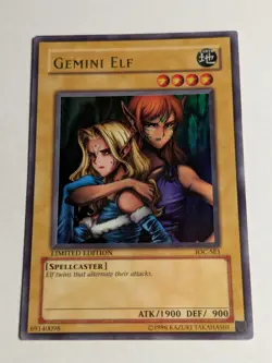 Yugioh Gemini Elf IOC-SE1 Ultra Rare LP Limited Edition - Image 1