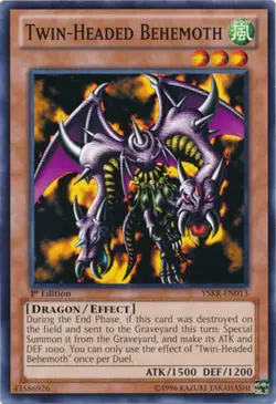 Yugioh! Twin-Headed Behemoth - YSKR-EN013 - Common - Unlimited Edition Near Mint - Image 1