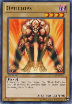 Yugioh! Opticlops - YSKR-EN005 - Common - Unlimited Edition Near Mint - Image 1