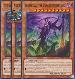 Yugioh! 3x Vouiburial, the Dragon Undertaker MP25-EN369 Common 1st Ed NM - Image 1