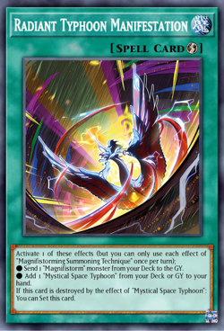 Yugioh! 3x Radiant Typhoon Manifestation DOOD-EN062 COMMON PREORDER - Image 1