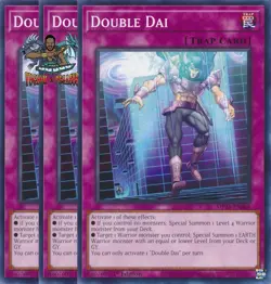 Yugioh! 3x Double Dai MP25-EN368 Common 1st Ed NM - Image 1