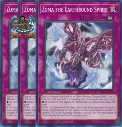 Yugioh! 3x Zoma the Earthbound Spirit MP25-EN366 Common 1st Ed NM - Image 1