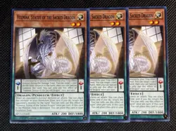 3x YuGiOh! Vulmina, Statue of the Sacred Dragon MP25-EN400 Common 1st Edition NM - Image 1