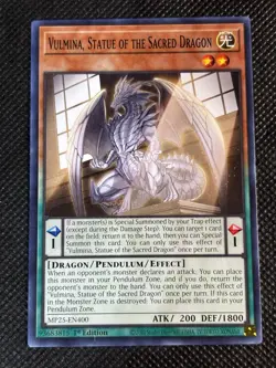 3x YuGiOh! Vulmina, Statue of the Sacred Dragon MP25-EN400 Common 1st Edition NM - Image 2