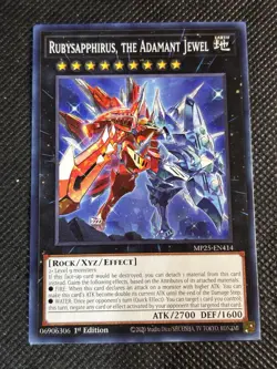 3x YuGiOh! - Rubysapphirus, The Adamant Jewel MP25-EN414 Common 1st Edition NM - Image 2