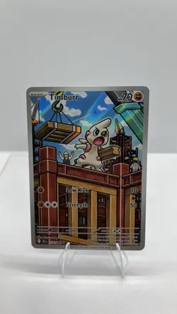 Pokemon Timburr BLK EN 125/086 Holo Basic 70 HP Pound Swing Collectible Card - Image 1