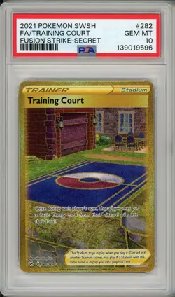 2021 Pokemon SWSH Fusion Training Court Secret Full Art #282 PSA 10 - Image 1