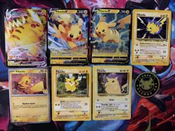 Pokemon Lot of 7 Cards + Coin - Promo’s, Vintage, Modern - Image 1