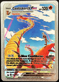 Centiskorch Vmax Silver Foil Fan Art Vinyl Collector Pokemon Card Costumed - Image 1
