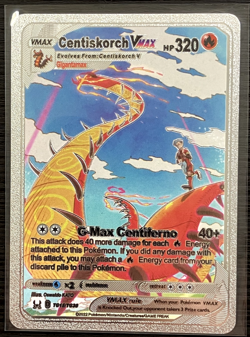 Centiskorch Vmax Silver Foil Fan Art Vinyl Collector Pokemon Card Costumed - Image 3