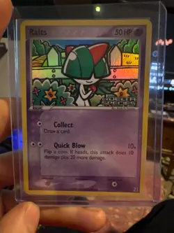 Pokemon TCG Ralts EX Delta Species Stamped Holo 81/113 LP - Image 1