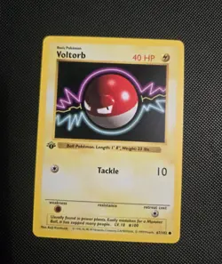 NEAR MINT! Voltorb Shadowless Base Set 67/102 Common 1st Edition Pokemon Card - Image 1