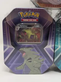 Pokemon TCG Triple Whammy Tin Set Of 3 Darkrai Slaking Tyranitar New Sealed - Image 3