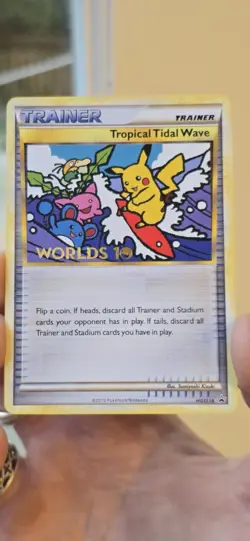 Pokemon Worlds 10 Tropical Tidal Wave Trophy Card HGSS18 - Image 3
