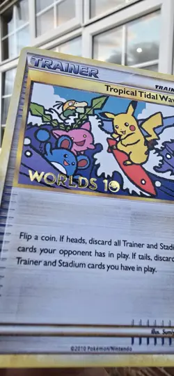 Pokemon Worlds 10 Tropical Tidal Wave Trophy Card HGSS18 - Image 5