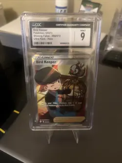 Pokemon TCG Bird Keeper Shining Fates Holo Ultra Rare Card 066/072 CGC 9 Mint - Image 3