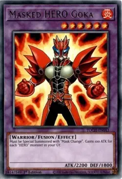 Masked HERO Goka - TOCH-EN043 - Rare - 1st Edition Near Mint Yugioh! Card - Image 1