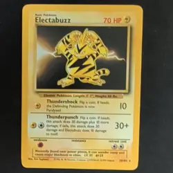 Pokemon Electabuzz 70 HP Base Set Uncommon Regular 20/102 Wizards 1999 English - Image 1