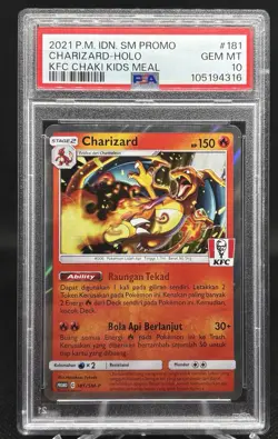 Charizard | 2021 181/SM-P | KFC Ind Kids Meal Holo Promo | Pokemon | PSA 10 - Image 1