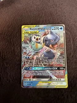 Pokemon TCG Blastoise & Piplup GX Tag Team Cosmic Eclipse 38/236 - Image 1
