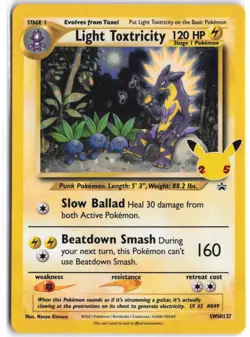 Light Toxtricity SWSH137 Holo Promo Sword & Shield Promo Pokemon NM - Image 1