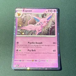 Pokemon Prismatic Evolutions | ESPEON | 033/131 | Cosmos Holo Costco SWIRL - Image 1