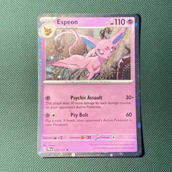 Pokemon Prismatic Evolutions | ESPEON | 033/131 | Cosmos Holo Costco SWIRL - Image 2