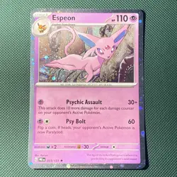 Pokemon Prismatic Evolutions | ESPEON | 033/131 | Cosmos Holo Costco SWIRL - Image 3