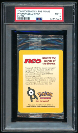 PSA 9 Factory Sealed Pokemon Movie 3 Entei Black Star Promo Reverse Foil 2001🔥 - Image 1
