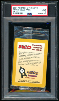 PSA 9 Factory Sealed Pokemon Movie 3 Entei Black Star Promo Reverse Foil 2001🔥 - Image 1