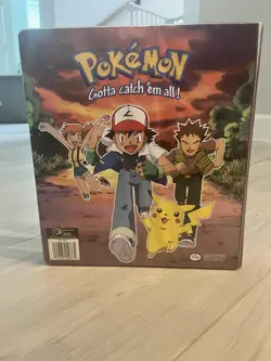 Pokemon Vintage 3 Ring Binder Ash 1999 Pikachu Brock Misty Official Nintendo - Image 4