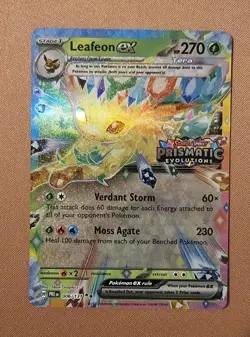 PTCG Leafeon EX (006/131 - Prismatic Evolutions Stamp) x1 NM promo card - Image 1